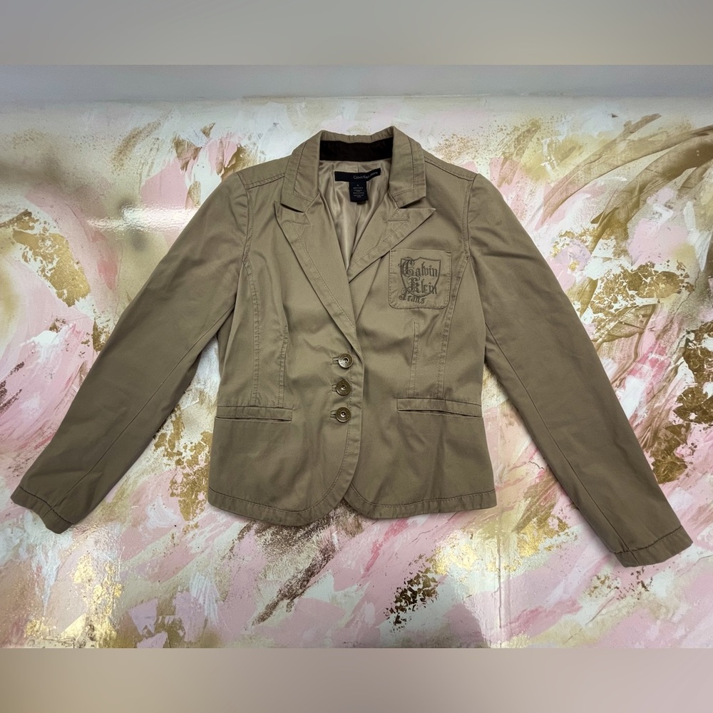 Calvin Klein tan denim jacket M